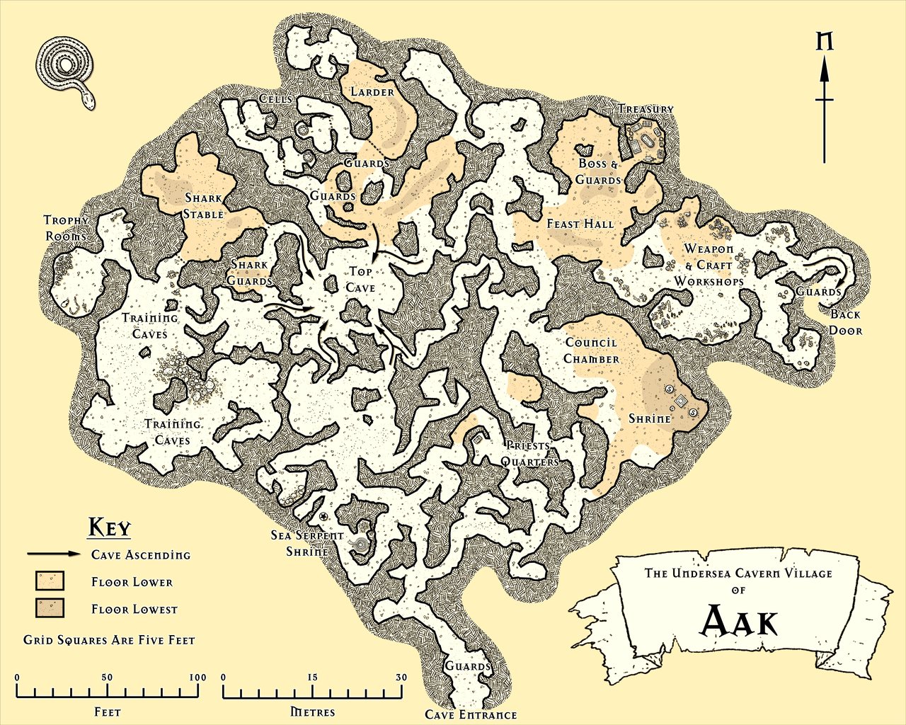Nibirum Map: the cavern village of aak by Wyvern